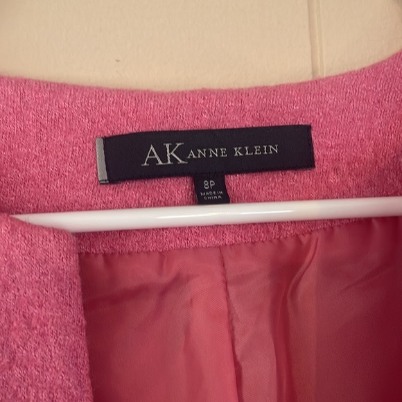 Anne Klein Pink Open Front Short Wool Mix Blazer Size 8P (Petite) - Picture 7 of 9